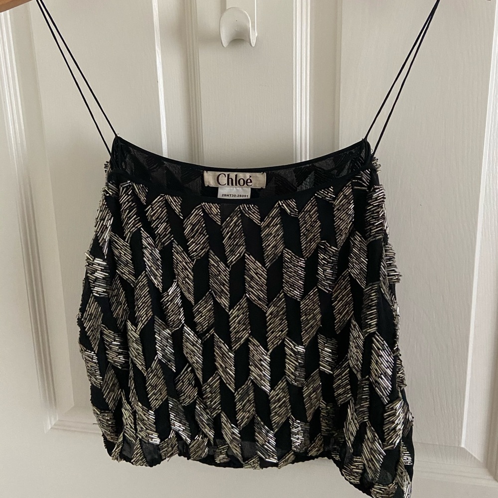 Chloe jeweled tank top